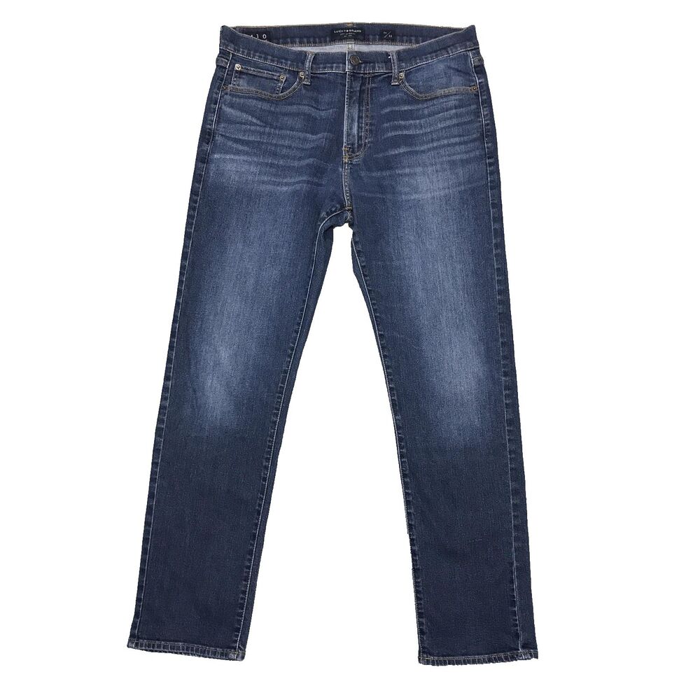 Lucky Brand 410 Athletic Slim Jeans Mens 34x32 Tapered Stretch Denim Medium Wash